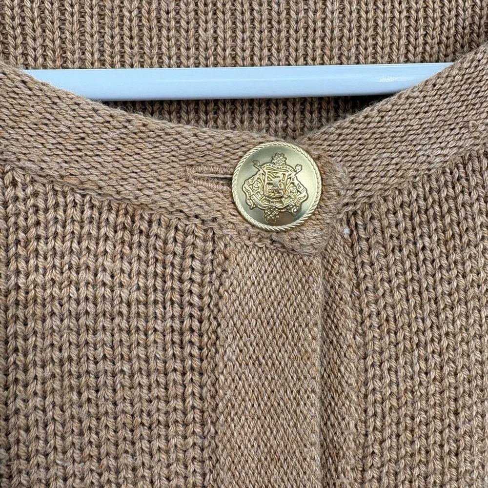 J. Crew New Relaxed Emile Sweater Lady Jacket Tan